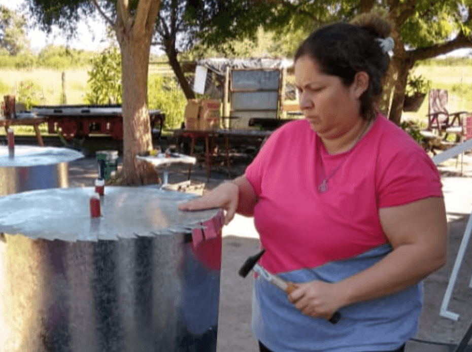 Mujer Calefón Recortada