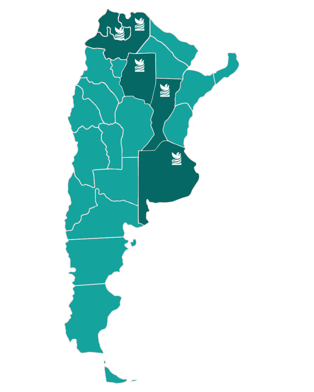 Mapa Zonas de trabajo con logos